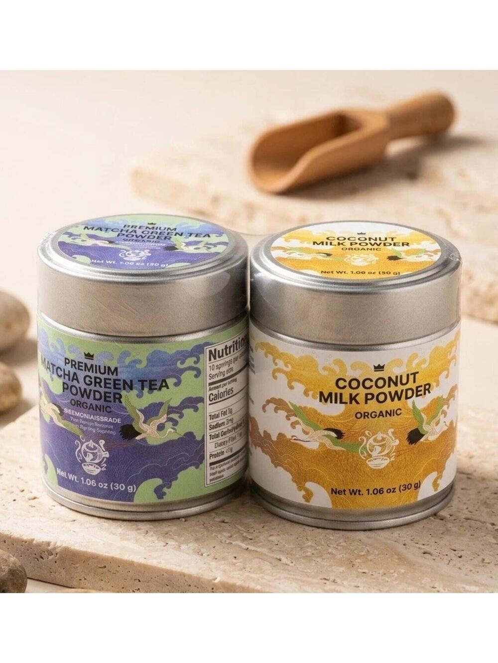 Wonder family, Matcha Set with Matcha Tea Powder & Coconut Milk Powder